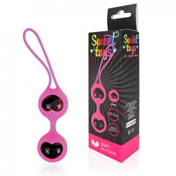 Вагинальные шарики Sweet Toys - Soft Silicone Love Balls, диаметр 33 мм, вес 75 г, розовые