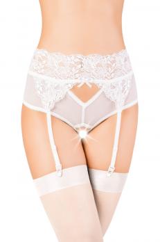 ЭРОТИЧЕСКИЕ ТРУСИКИ-ПОЯС EROLANTA LINGERIE COLLECTION С ВЫСОКОЙ ПОСАДКОЙ, БЕЛЫЕ (50-52)