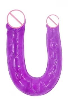 Двусторонний фаллоимитатор. 19-32mm*280mm. MassX. Фиолетовый