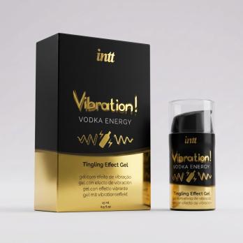 Флакон жидкого интимного геля с эффектом вибрации INTT Vodka Energy, 15 мл
