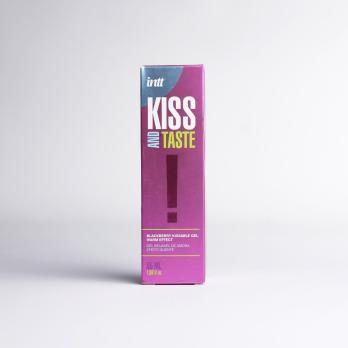 Массажный гель с разогревающим эффектом INTT Kiss and Taste со вкусом ежевики, 55 мл — фото 3