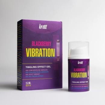 Жидкий интимный гель с эффектом вибрации INTT Blackberry Vibration, ежевика, 15 мл