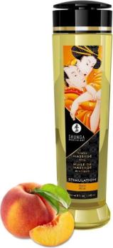 Флакон массажного масла Shunga Erotic Massage Oil с ароматом персика, 240 мл