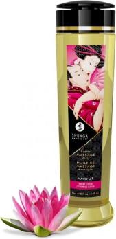 Флакон массажного масла Shunga Erotic Massage Oil с ароматом «Сладкий лотос»