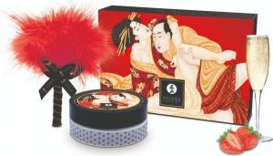 Массажная пудра Shunga «Шампанское и клубника», 75 г