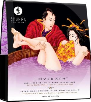 Упаковка Shunga Lovebath «Чувственный лотос» — порошок для ванны, 650 г