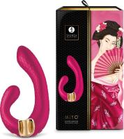 Малиновый гибкий вибростимулятор Shunga Miyo для клитора и зоны G
