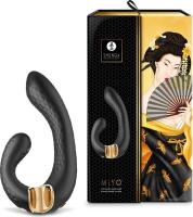 Черный гибкий вибростимулятор Shunga Miyo для клитора и зоны G