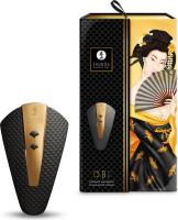 Черный вибростимулятор Shunga Obi для клитора и промежности с гибким кончиком
