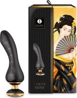 Черный вибростимулятор Shunga Sanya с гибким корпусом и эргономичной ручкой