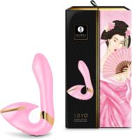 Нежно-розовый вибростимулятор Shunga Soyo с двумя независимыми моторами