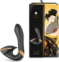 Черный вибростимулятор Shunga Soyo с двумя независимыми моторами