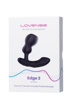 Черный силиконовый стимулятор простаты Lovense Edge 2 с гибкой шейкой, 12,4 см — фото 5