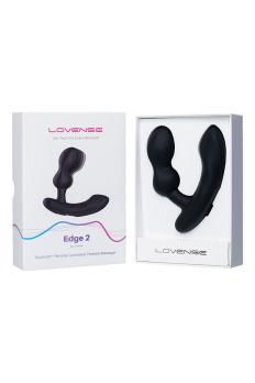Черный силиконовый стимулятор простаты Lovense Edge 2 с гибкой шейкой, 12,4 см — фото 7