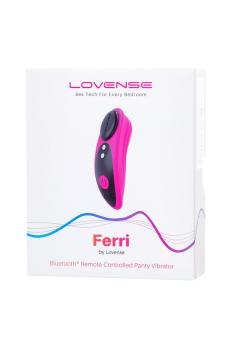 Розово-черный вибростимулятор клитора для трусиков Lovense Ferri с магнитным зажимом — фото 7