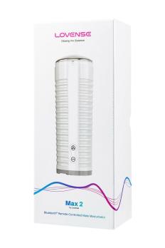 Белый мастурбатор в колбе Lovense Max 2 с рукавом из TPE, 24 см — фото 7