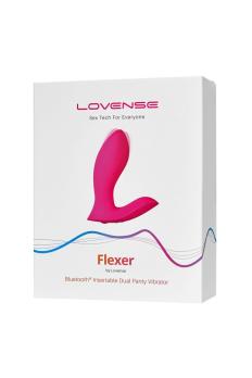 Розовый силиконовый вибратор Lovense Flexer с клиторальным стимулятором, 10,1 см — фото 7