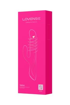 Розовый силиконовый вибратор Lovense Velvo с бусинами и клиторальным стимулятором — фото 4