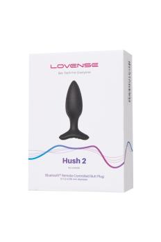 Черная силиконовая анальная втулка Lovense Hush 2 размера S, длина 12,1 см — фото 7