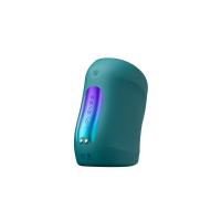 Бирюзовый силиконовый вибромастурбатор с осцилляцией Lovense Gush 2 Motion