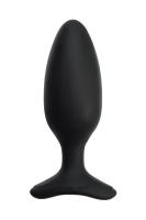 Черная анальная втулка Lovense Hush 2 (M) из силикона с вибрацией