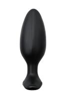 Анальная втулка Lovense Hush 2 (M), силикон, черная, 13,5 см, Ø 4,4 см_1