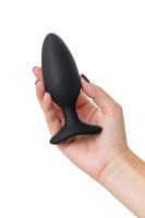 Анальная втулка Lovense Hush 2 (M), силикон, черная, 13,5 см, Ø 4,4 см_3