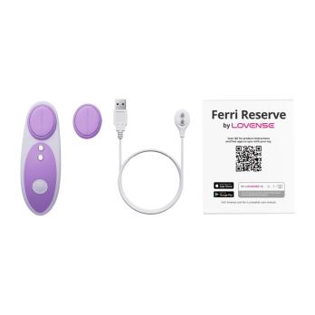 Сиреневый вибростимулятор клитора в трусики Lovense Ferri Reserve из силикона