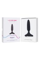 Анальная втулка Lovense Hush 2 (XS), силикон, черная, 12,1 см, Ø 2,5 см_3