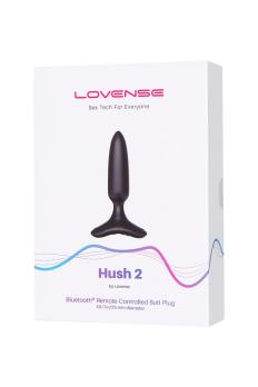 Черная анальная втулка Lovense Hush 2 (XS) из силикона, 12,1 см — фото 5
