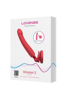 Красный силиконовый дилдо-вибратор Lovense Mission 2 с технологией Touch-Sense — фото 5