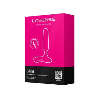 Чёрная силиконовая анальная втулка Lovense Glint с сенсорным основанием — фото 7
