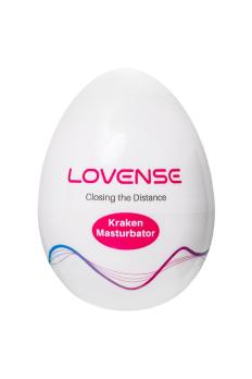 Белое яйцо-мастурбатор Lovense Kraken из TPE