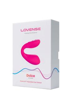 Розовый вибратор для пар Lovense Dolce (Quake) с гибкой шейкой — фото 8