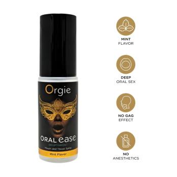 Оральный спрей Orgie Oral Ease Deepthroat с мятным вкусом, флакон 15 мл — фото 2