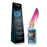 Набор Orgie Lips Massage: съедобное масло со вкусом сахарной ваты 100 мл и перо