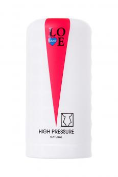 МАСТУРБАТОР НЕРЕАЛИСТИЧНЫЙ LOVEGAME HIGH PRESSURE NATURAL, TPE, БЕЛЫЙ, 15 СМ