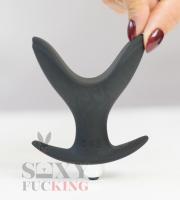 Анальный расширитель эспандер - Black Velvets Vibrating Anchor Plug