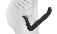 Черный безремневой страпон 8" Strapless Strap-On - 20,3 см.