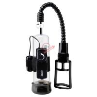 Мужская вакуумная помпа с вибрацией Deluxe Vibrating Power Pump - 20 см.