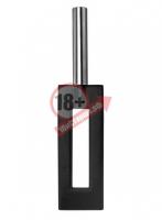 Чёрная шлёпалка Leather Gap Paddle - 35 см.