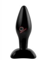 Чёрная анальная пробочка Small Silicone Plug - 11 см.
