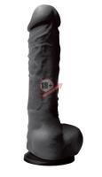 Черный фаллоимитатор Pleasures 5" Dildo - 17,8 см.
