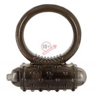 Дымчатое эрекционное виброкольцо Vibro Ring Dark
