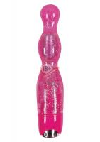 Розовая виброёлочка Starlight Gems Libra Vibrating Massager - 20,5 см.