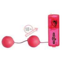 Розовые вагинальные шарики с вибрацией JELLY PINK