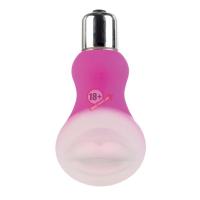 Массажер розового цвета со съемной насадкой для заморозки Posh Silicone Kiss