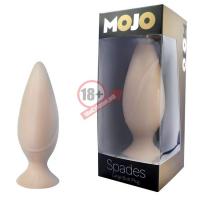 Анальная пробка на присоске MOJO SPADES LARGE телесного цвета - 12 см.