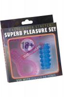 Набор из 4 разноцветных желейных насадок Super Pleasure Set