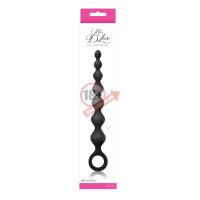 Чёрная анальная цепочка Perles D Lux Long - 20,3 см.